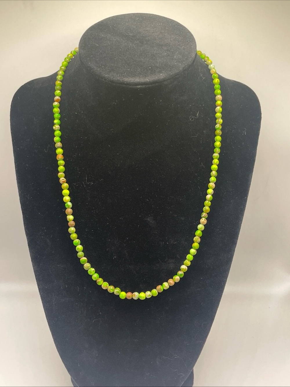 Green Sea Sediment Jasper Handcrafted Beaded Necklace